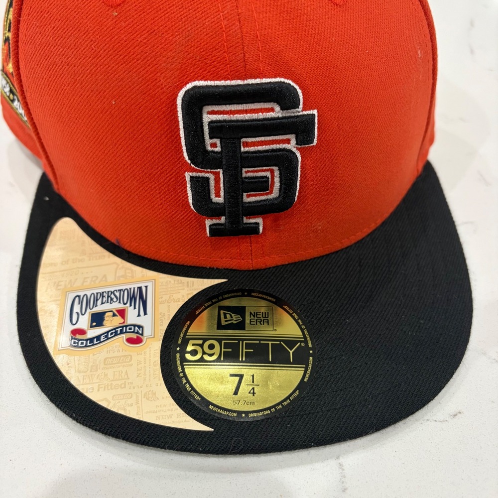 New Era 59FIFTY San Francisco Giants 50th Anniversary Fitted Hat 7 1/4 Orange - Picture 2 of 6